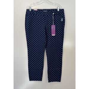 NWT Old Navy The Diva Blue Print Skinny Ankle Pants Womens‎ Size 12 (1910)